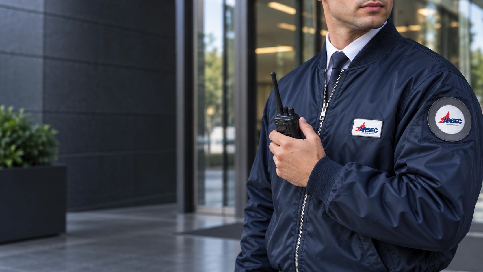Imagen ilustrativa de un vigilador con uniforme ARSEC